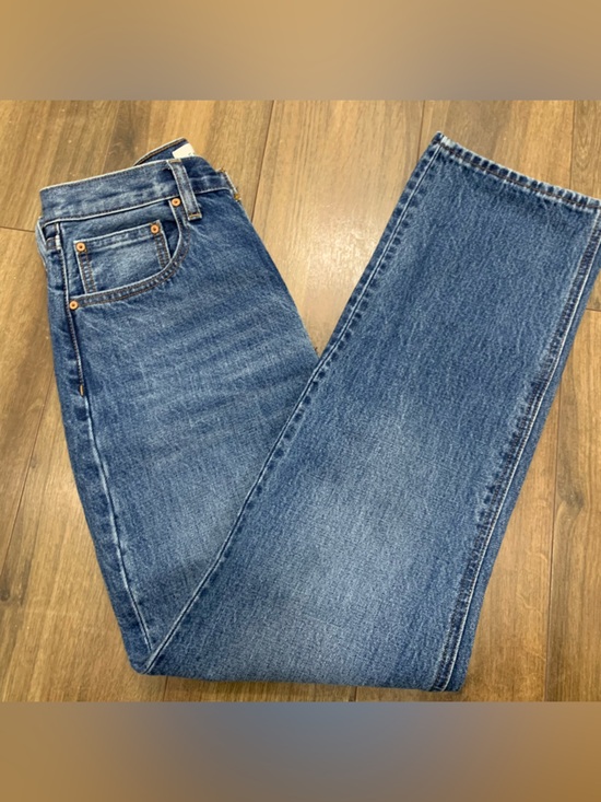 Aritzia Denim - Denim Forum Jeans Blue Women’s 100% cotton non stretchy the Joni HR size 26x29L